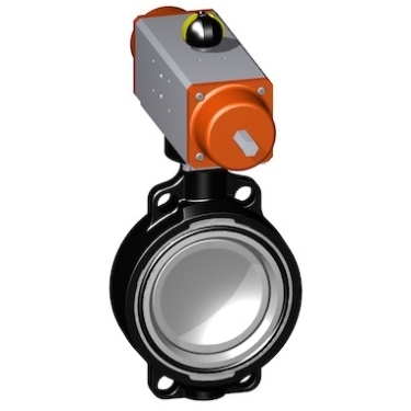 +GF+ 240氣動蝶閥常關(guān)(FC)不帶手動手柄 GF蝶閥