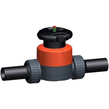 +GF+514型隔膜閥，PVC-U 帶PE100 SDR11電熔焊對焊端 公制